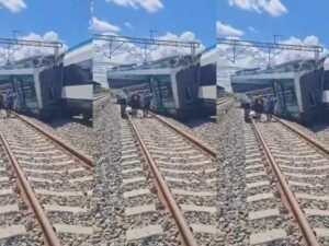 Vagón del Tren Maya se descarrila en Izamal, Yucatán