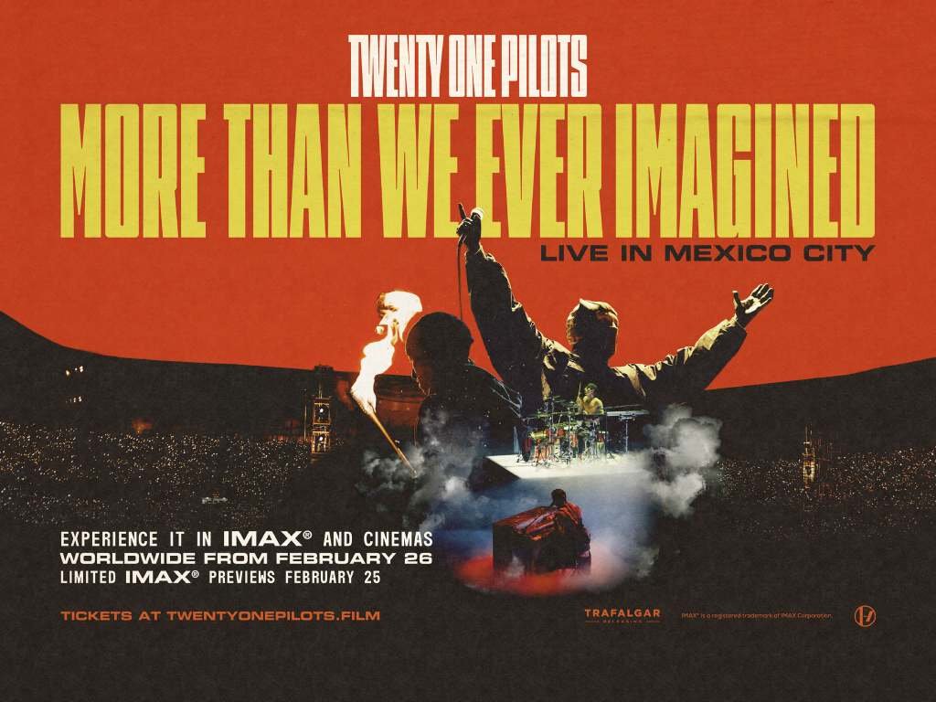 Twenty One Pilots llega a los cines de todo el mundo con “Más de lo que jamás imaginamos”