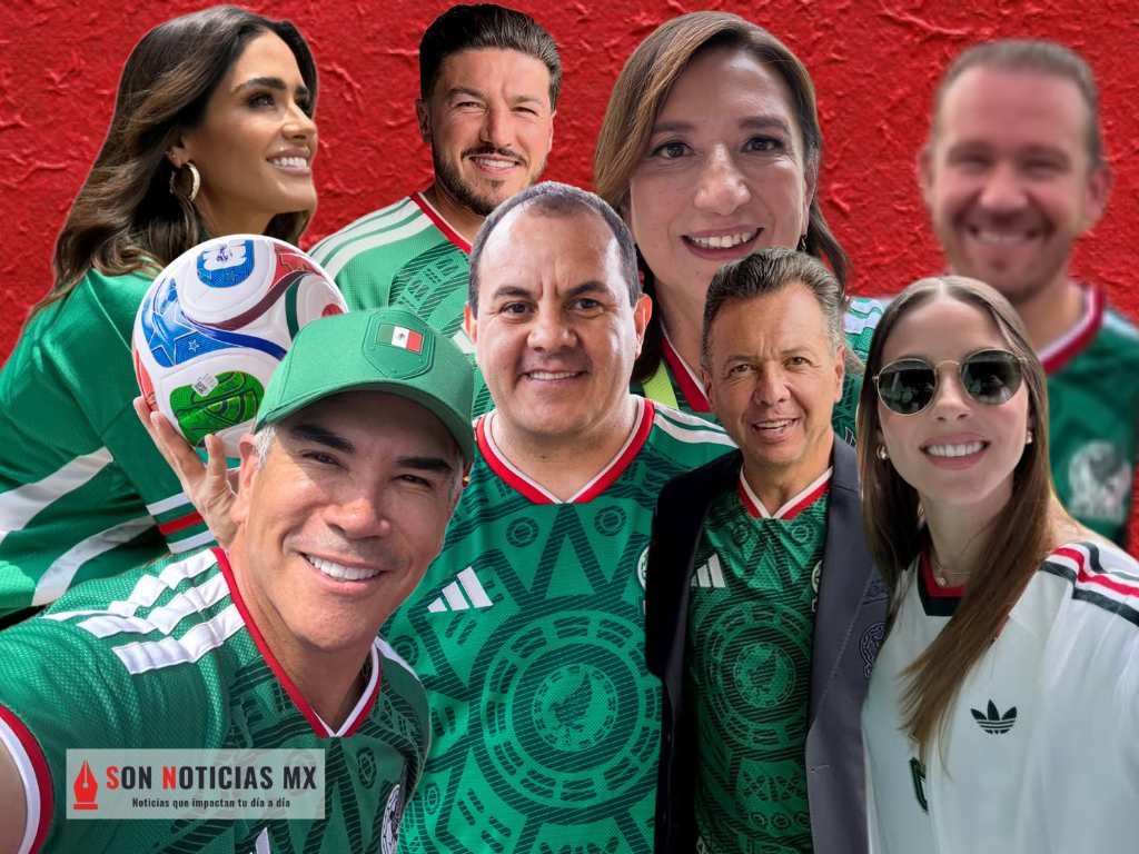 Políticos mexicanos en la inauguración del Mundial